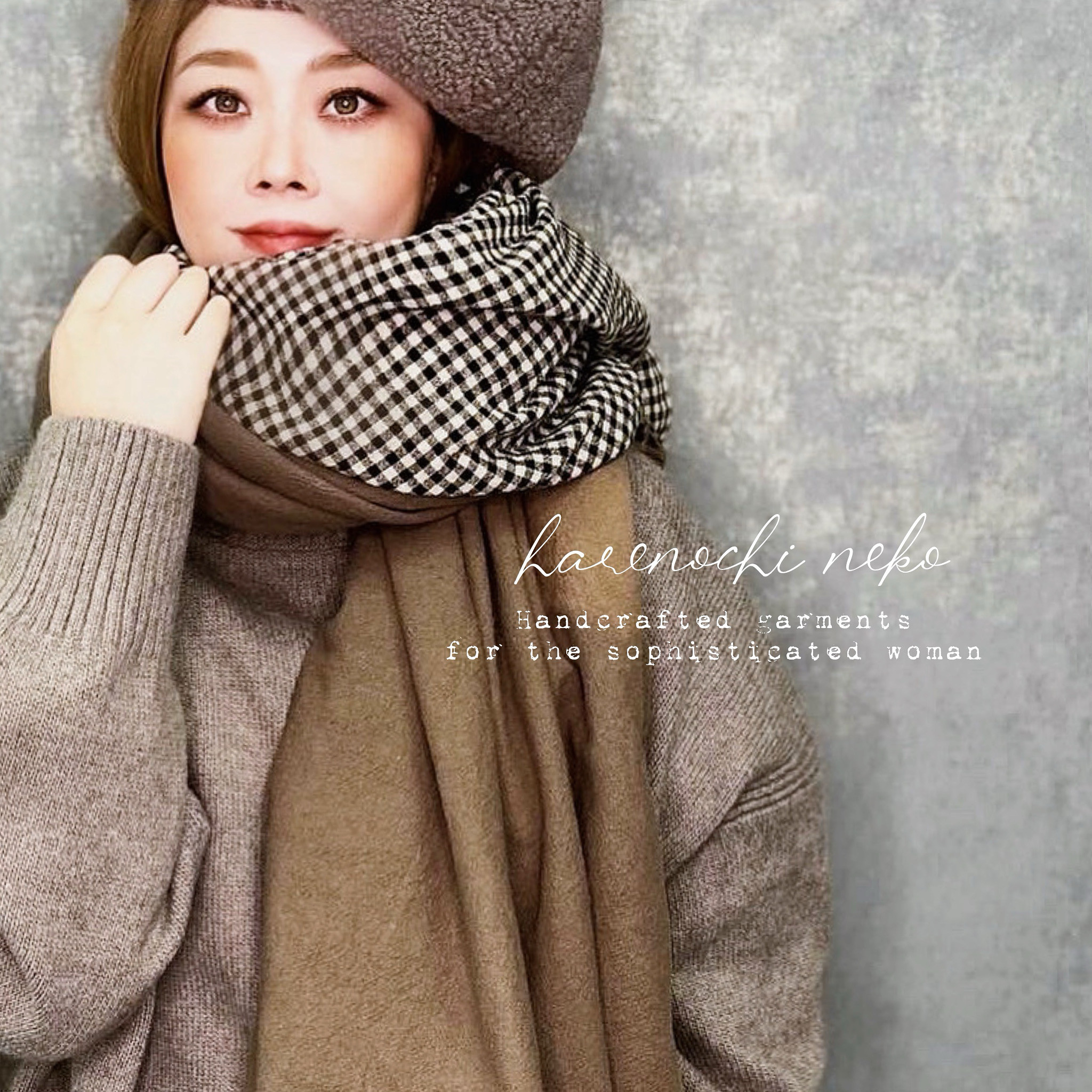 ■10日内発送■【再販】4WAY2ｍ大判アンティークリネンマフラー ショール ストール  リネン ブラウニッシュカーキ