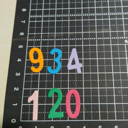 ダイカット 数字セット 100枚 パステルカラー クラフトパンチ コラージュ素材 2枚目の画像