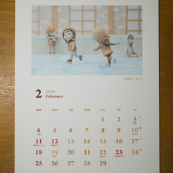 【壁掛け】2024 紙で作ったメルヘンカレンダー【A4サイズ】 10枚目の画像