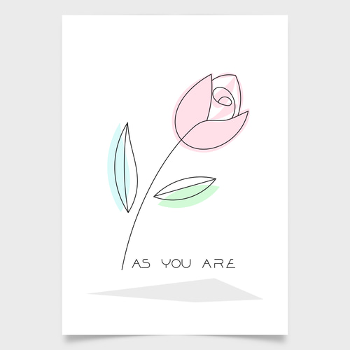 アートポスター：８３流れと原種チューリップ アートポスター：83流れと原種チューリップ アートポスター