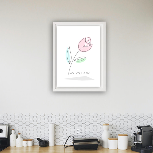 アートポスター：８３流れと原種チューリップ アートポスター：83流れと原種チューリップ アートポスター