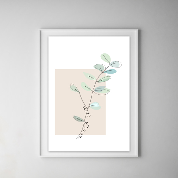 グラフィック・アートポスター life is good / 花 植物 自然 モダン ミニマル アート タイポグラフィ 7枚目の画像