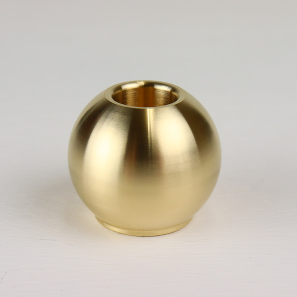 職人直送 真鍮 ペン立て ペンスタンド 鉛筆立て 1本用 おしゃれ ゴールド 丸型 2枚目の画像