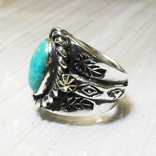 MEDICINEMANS EYE ターコイズ リング 【受注製作】シルバー 925＆K18