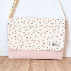 チェリー刺繍×スモーキーピンクストライプ 入園入学6点セット レッスン