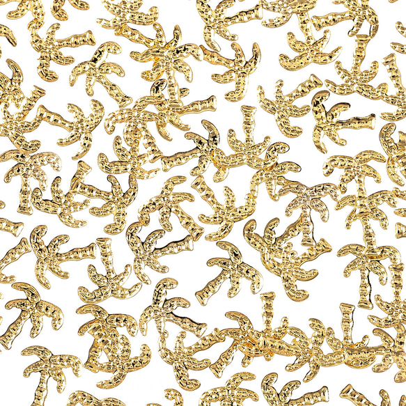 ネイルパーツ ヤシの木 スタッズ 8ｍｍ ゴールド 500個 レジン デコ ネイルアート 金属パーツ BD3286 1枚目の画像