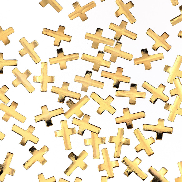 メタルパーツ クロス ゴールド 5mm 500個 十字架 ネイル スタッズ