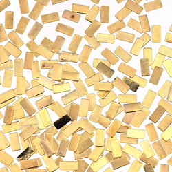 メタルパーツ 長方形 プレート ゴールド 4ｍｍ 500個 ネイル レジン ネイルアート 金属パーツ BD3292 1枚目の画像