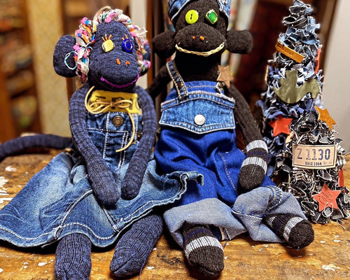 ソックモンキー ハンドメイド 手作り オーバーオール ソックス