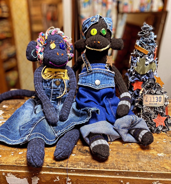 ソックモンキー ハンドメイド 手作り オーバーオール ソックス
