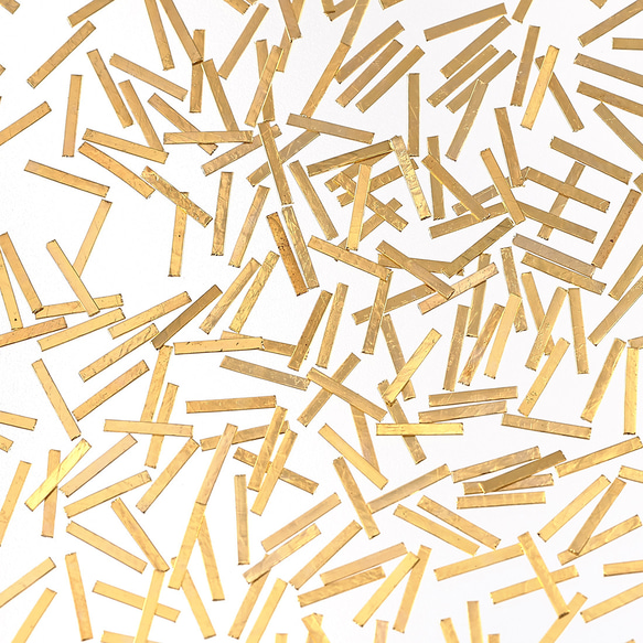 ネイルパーツ スティック プレート 6ｍｍ ゴールド 500個 メタル レジン ネイルアート 金属パーツ BD3301 1枚目の画像