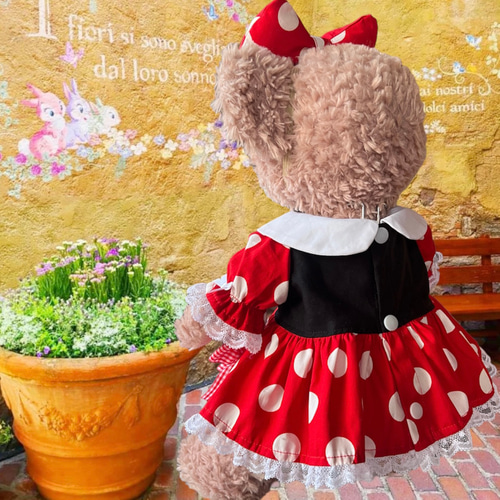大きな水玉スカートのワンピース シェリーメイ Sサイズ ぬいぐるみ