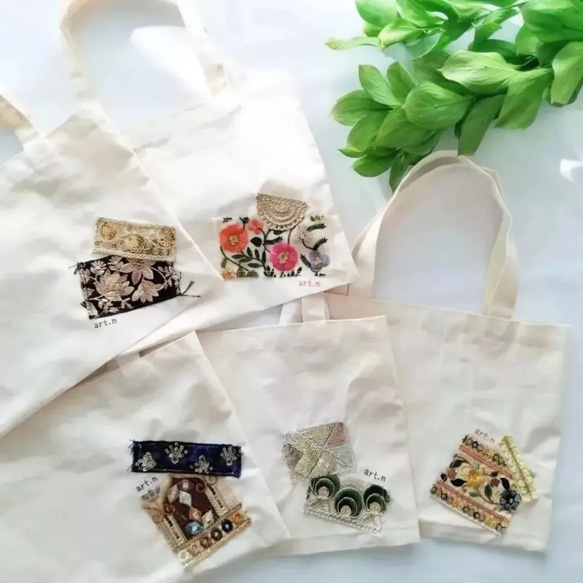 【Tote bag like an accessory…White&paisley】 5枚目の画像