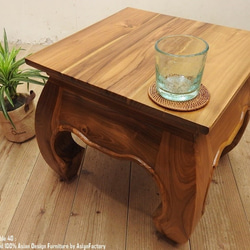 チーク無垢材 カルトノチェア スツール NA 猫脚スツール 猫足 アジアン