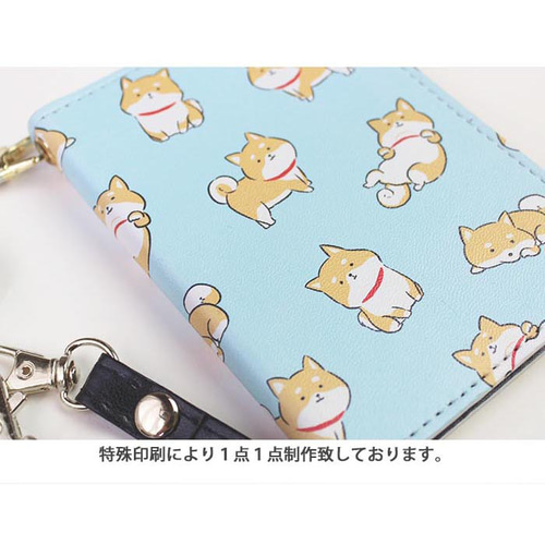 パスケース リール付き 定期券入れ 二つ折 キノコ きのこ 
