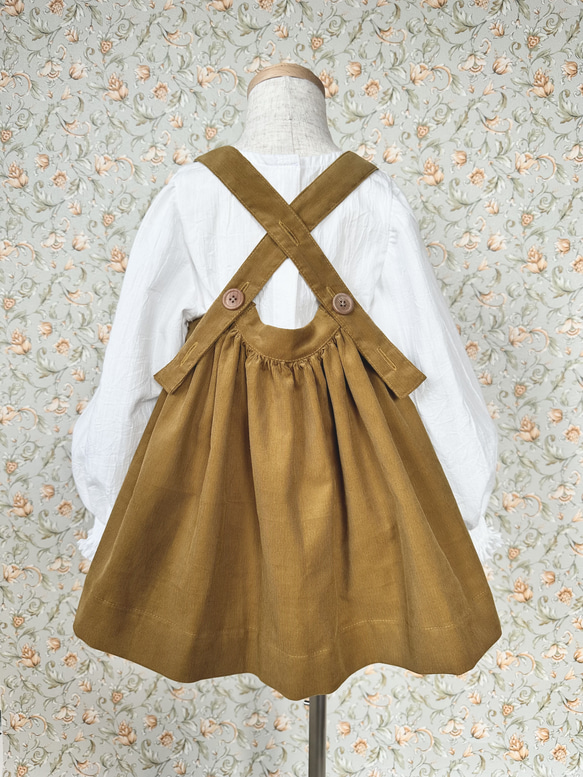 《90〜120size》フレンチコーデュロイのジャンパースカート 6枚目の画像