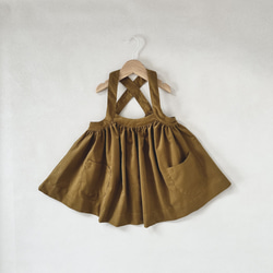 《90〜120size》フレンチコーデュロイのジャンパースカート 2枚目の画像