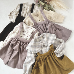 《90〜120size》フレンチコーデュロイのジャンパースカート 8枚目の画像