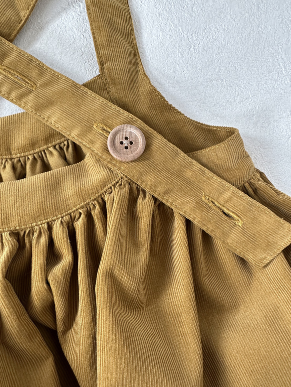 《90〜120size》フレンチコーデュロイのジャンパースカート 4枚目の画像