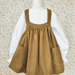 《90〜120size》フレンチコーデュロイのジャンパースカート 5枚目の画像