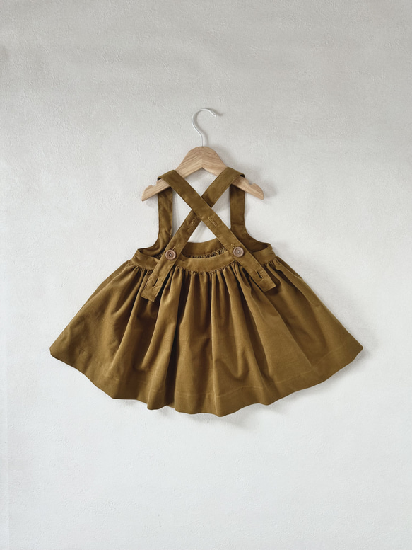 《90〜120size》フレンチコーデュロイのジャンパースカート 3枚目の画像