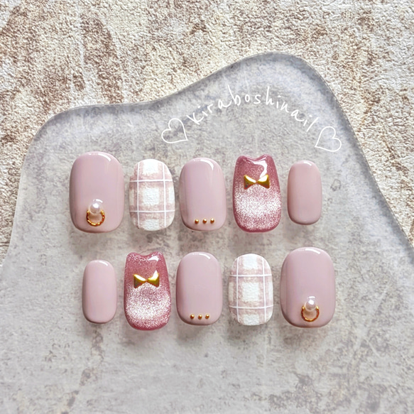 レディース ジュネル ネイルチップ ピンク 新品未使用 スプリングピンクフットネイル Bijou Perfect Fit Tip ネイル