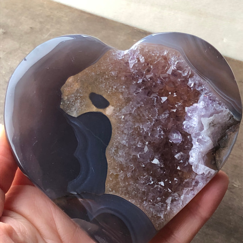 天然石 チョコレートカルサイトの原石 置物 鉱物G.81 虹入り