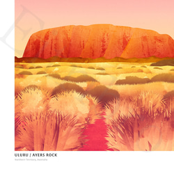 アート ポスター / Uluru[ Ayers rock ] : Twilight No.2 インテリア・北欧好きの方に 7枚目の画像