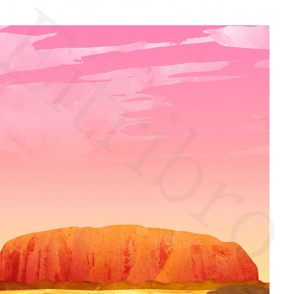 アート ポスター / Uluru[ Ayers rock ] : Twilight No.2 インテリア・北欧好きの方に 6枚目の画像
