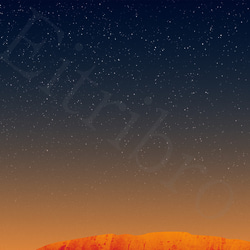 アート ポスター /  Uluru[ Ayers rock ] : Nightfall インテリア・北欧好きの方に 5枚目の画像