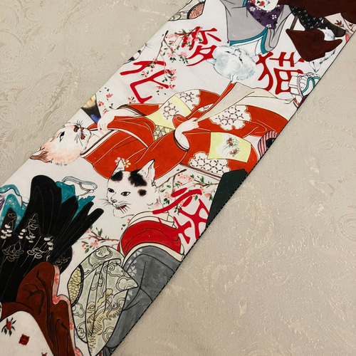 いラインアップ 半幅帯 妖怪猫 浮世絵猫 鳥獣戯画 長尺 和装 着物 ファブリック 着物・浴衣