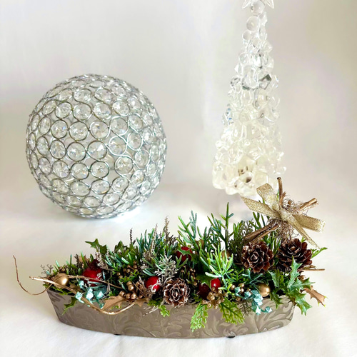 2024 green×whiteのクリスマスアレンジメント③ 2024 green×whiteのクリスマスアレンジメント③