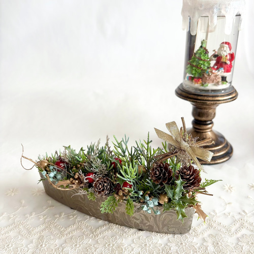 2024 green×whiteのクリスマスアレンジメント③ 2024 green×whiteのクリスマスアレンジメント③