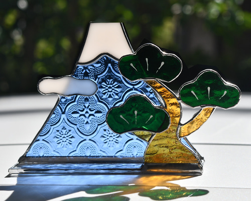 ピーちゃんステンドグラス　日月富士 141d4251242dcd697932259c2e61fd