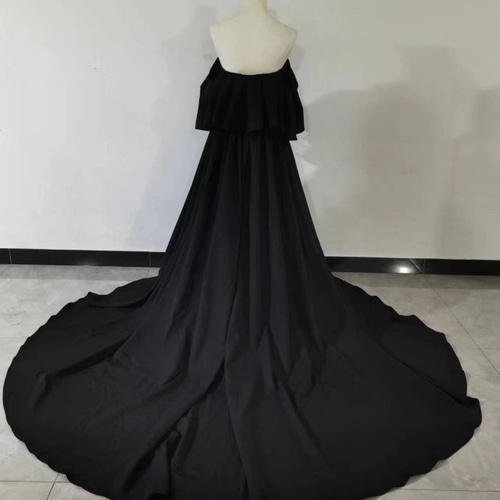 注目ショップ カルヴェン/CARVEN 黒色のAラインドレス 新品タグ