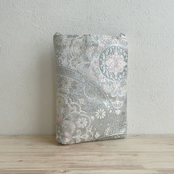 2柄◆絹の帯からスマホショルダー　桜色欧風華文様　帯リメイク292 6枚目の画像
