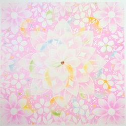 心安らぐパステル曼荼羅 原画「愛心」ピンク系 1枚目の画像