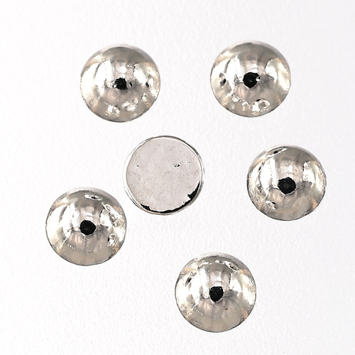 ネイルパーツ スタッズ 丸 シルバー 3mm 半円 500個 メタル 封入