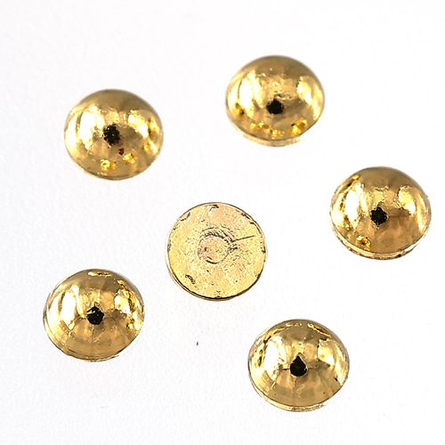 ネイルパーツ スタッズ 丸 ゴールド 3mm 半円 500個 封入 メタル