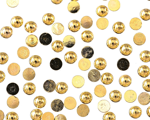 ネイルパーツ スタッズ 丸 ゴールド 3mm 半円 500個 封入 メタル