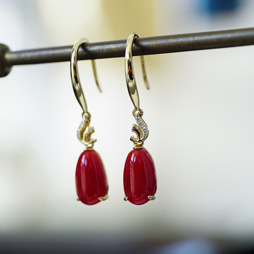 K18フープピアス赤いストーン K18フープピアス赤いストーン K18フープピアス赤いストーン K18ピアス