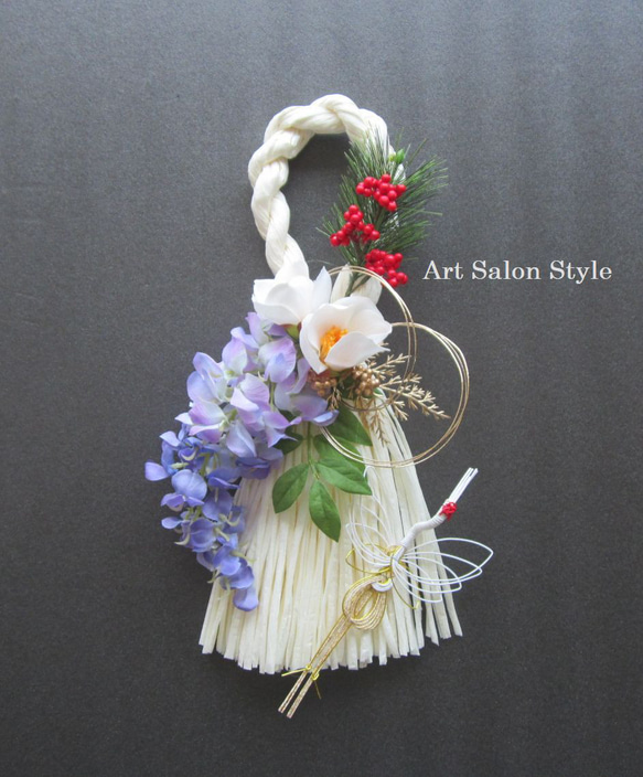 お正月飾り 藤に椿のしめ飾り しめ縄・しめ飾り Art Salon Style 通販