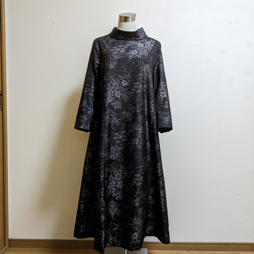 SOLD 着物リメイク ワンピース 大島紬 MーL ワンピース さらあお 通販