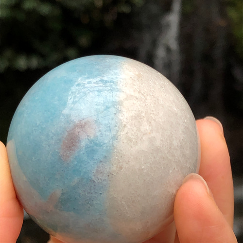 売約済み 大玉フロスト水晶にトロレアイトの観音様と蓮 売約済み 大玉