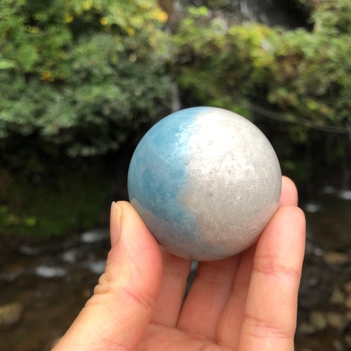 レア！トロレアイト☆スフィア（丸玉）☆瀧川神社にて浄化☆木製台座