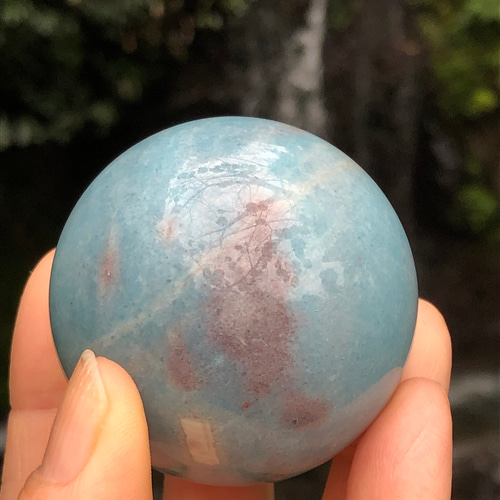 レア！トロレアイト☆スフィア（丸玉）☆瀧川神社にて浄化☆木製台座