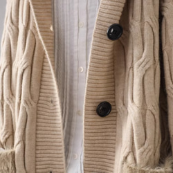 【秋冬の新作】 全3色 厚手セーターコート ミディアムニットカーディガン セータージャケット ゆったり  レディース 8枚目の画像