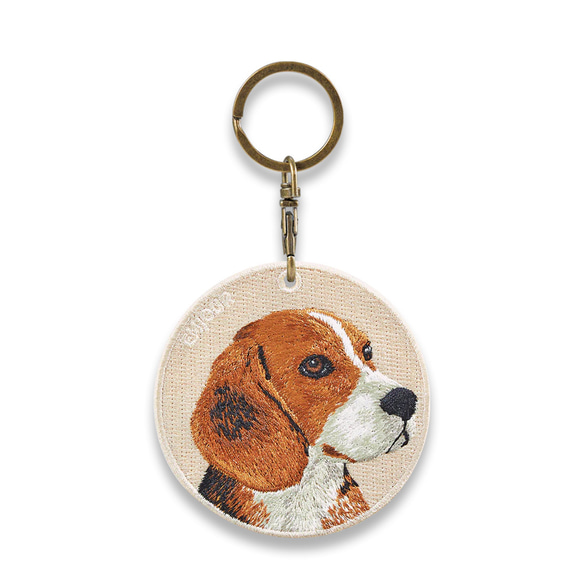 キーホルダー 犬 刺繍 チャーム ビーグル 牧羊犬 プレゼント キーホルダー 犬 刺繍 チャーム ビーグル 牧羊犬 プレゼント