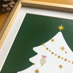 クリスマス　インテリアポスター・緑 2枚目の画像