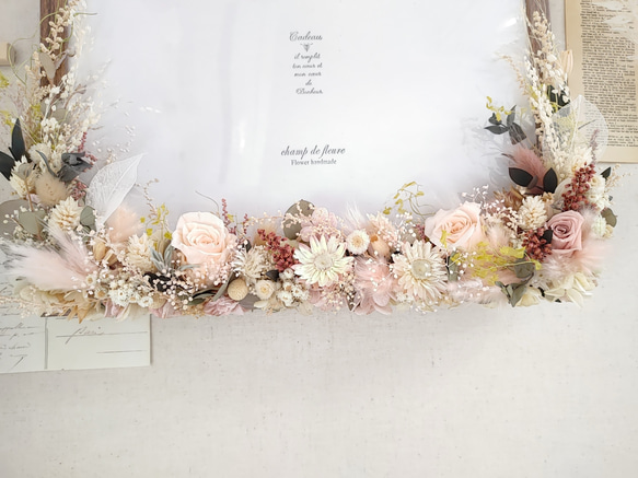 【A4サイズ】ドライフラワーのフォトフレーム  　　　ウェルカムスペース　ウェディング　結婚式　結婚祝い　贈呈花　ご両親 12枚目の画像